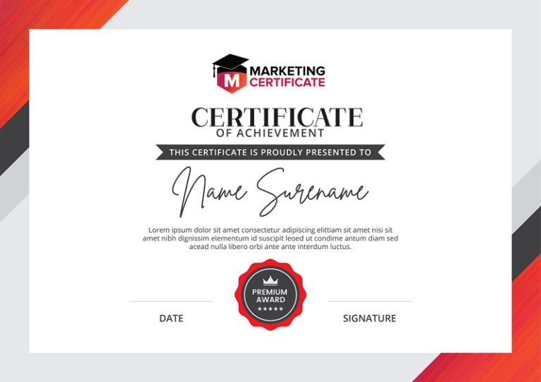 Marketing Certificate 2